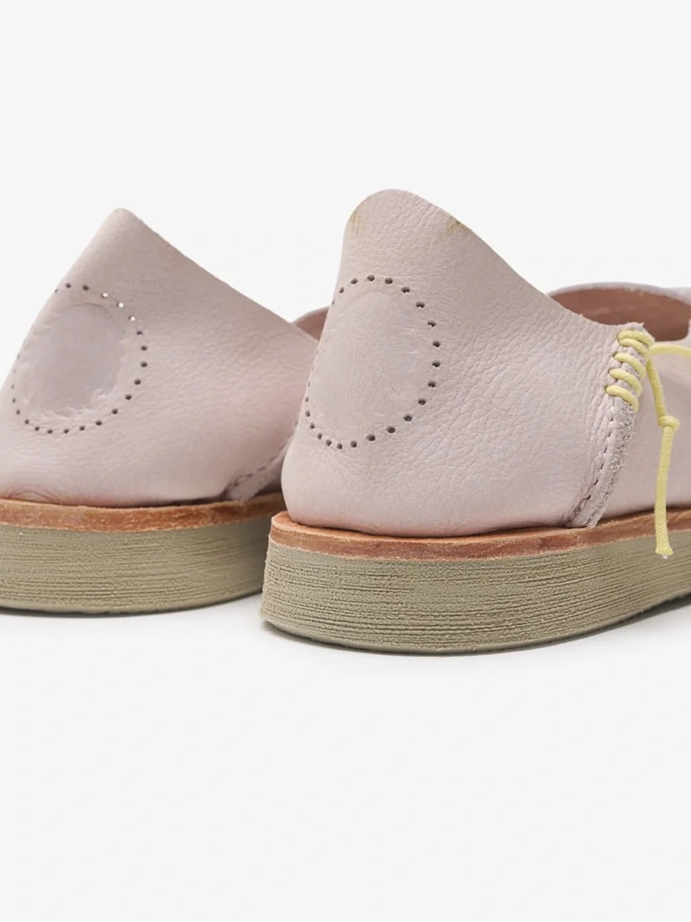 Satorisan Women’s Pink Leather Moccasin Sandals - Picture 3 of 11